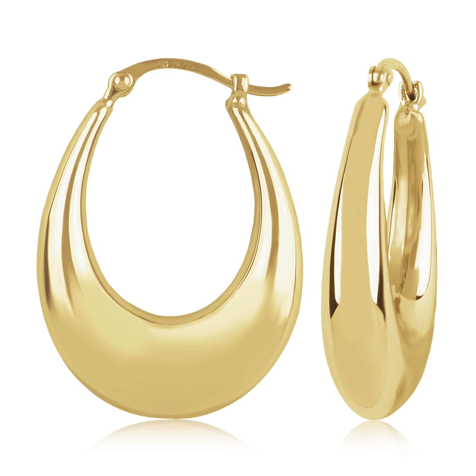Aura by Martin Binder Medium Polished Hoop Earrings