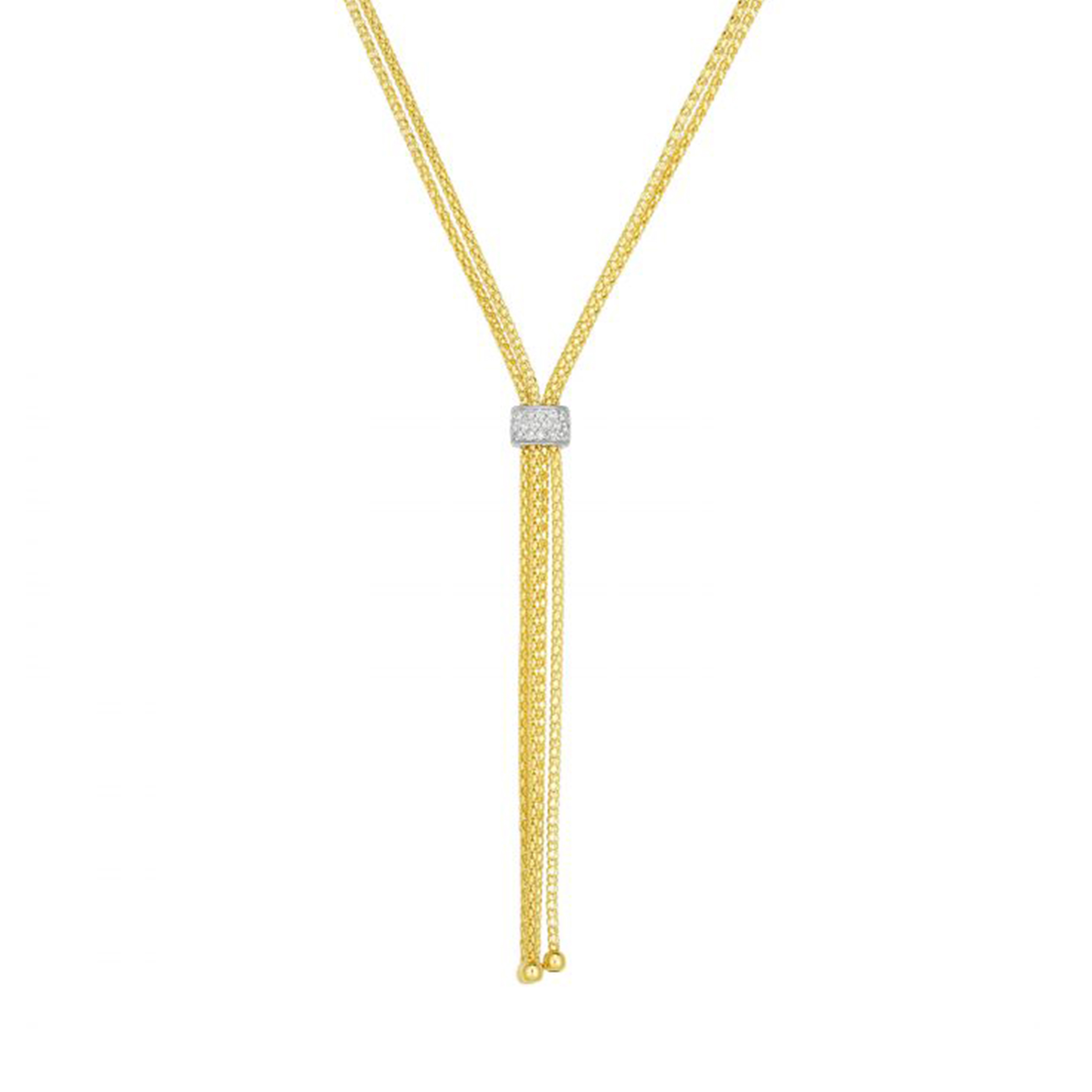 Clara By Martin Binder Diamond Lariat Necklace (0.08 Ct. Tw.)