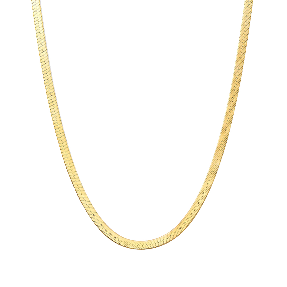 Aura by Martin Binder Gold Herringbone 30 inch Necklace