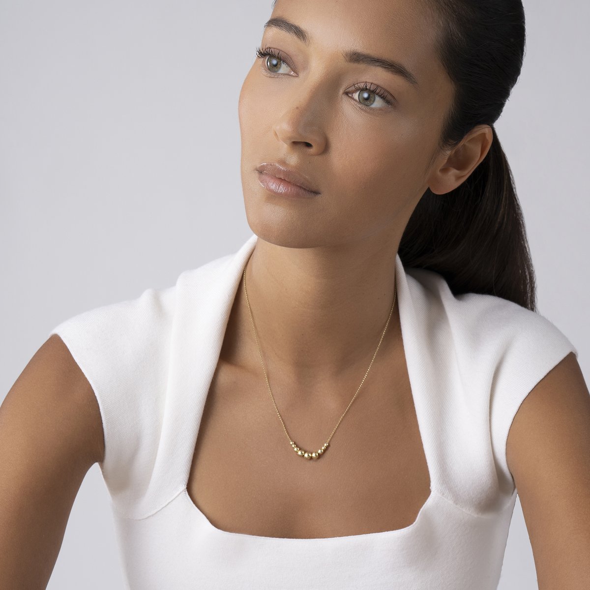 Lagos Caviar Gold Graduated Bead Necklace