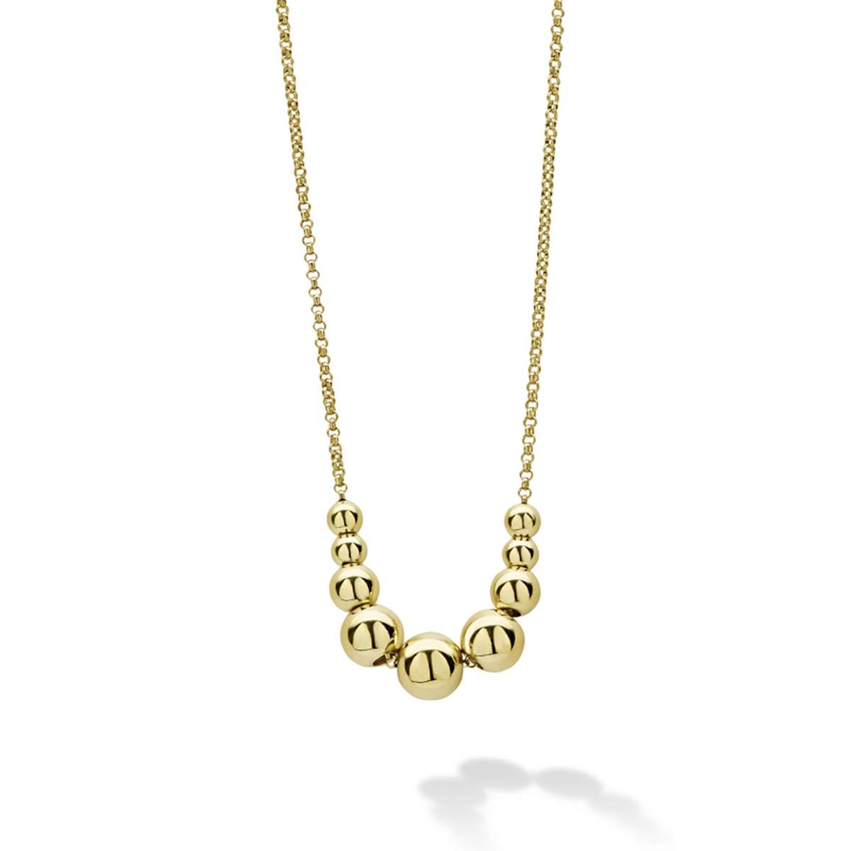 Lagos Caviar Gold Graduated Bead Necklace