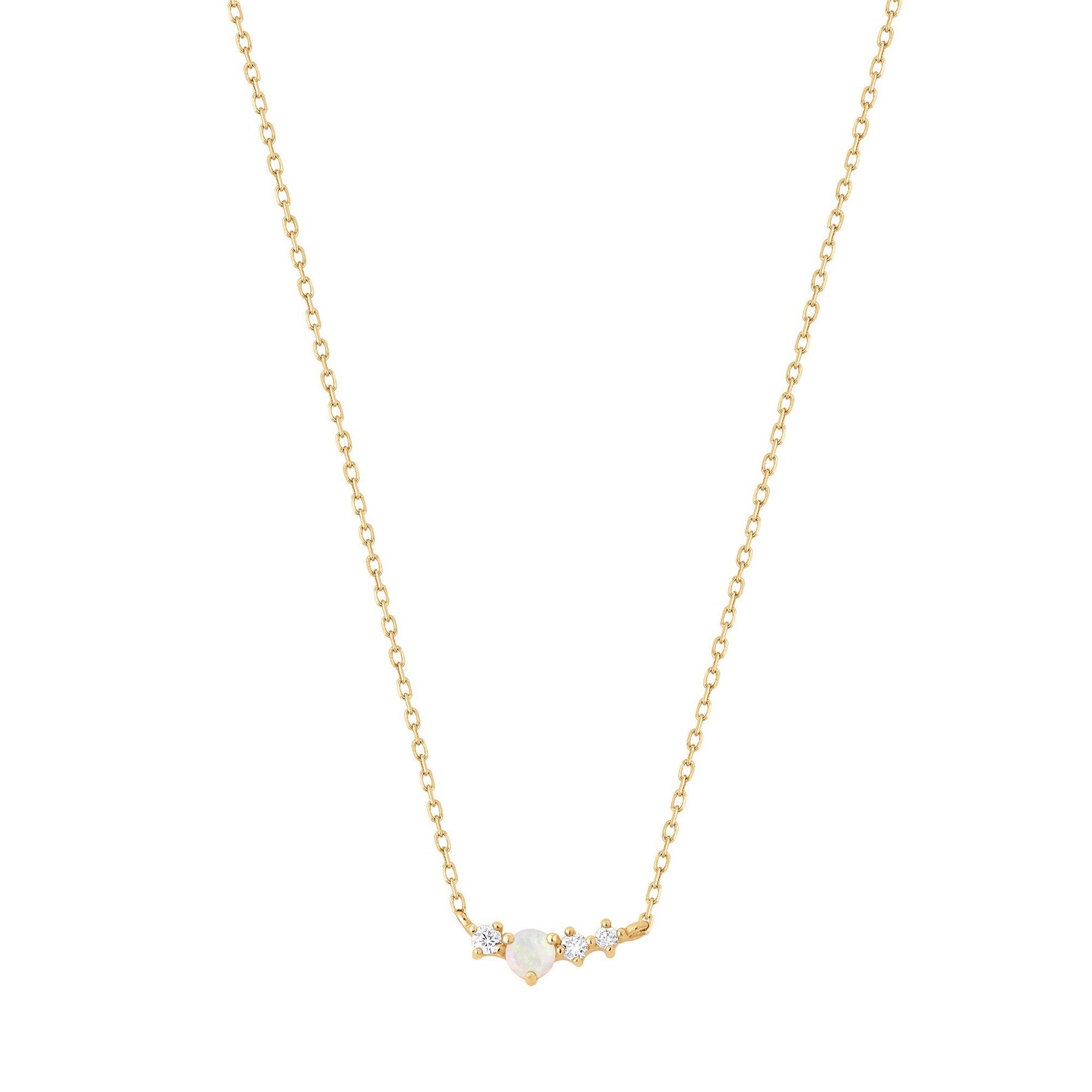 Aurelie Gi Venus Opal & Diamond Necklace