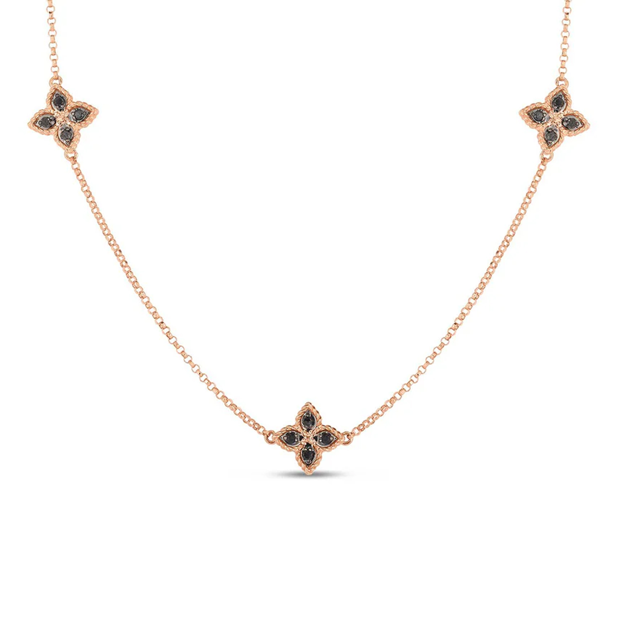 Roberto Coin Princess Flower Diamond Reversible Necklace