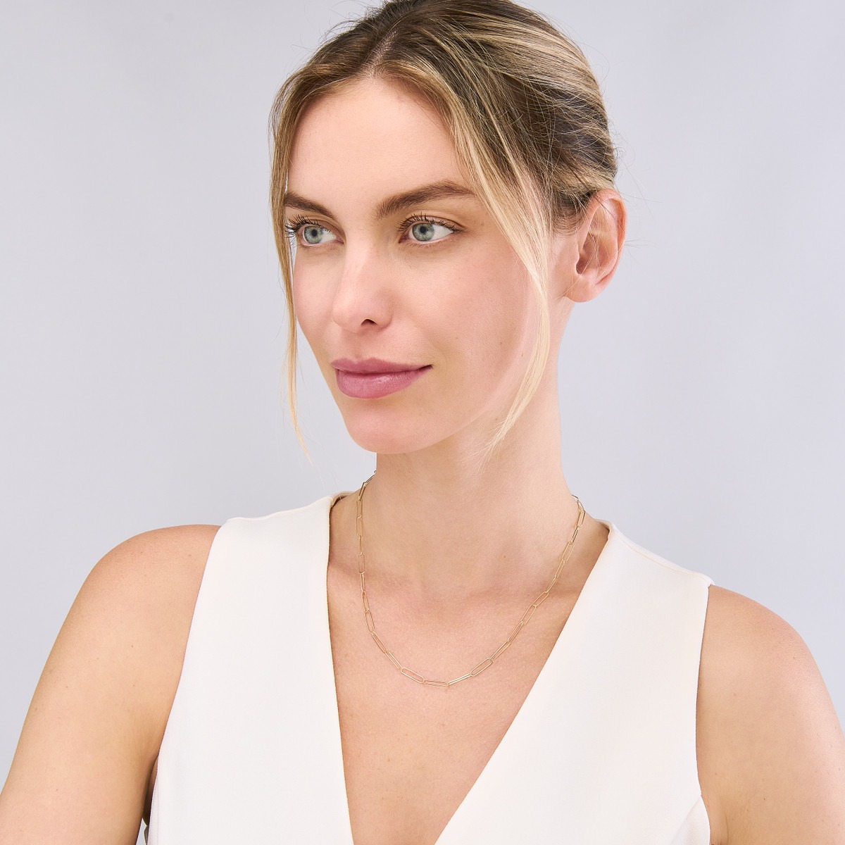 Aura By Martin Binder 3.6mm Paper Clip Chain Necklace