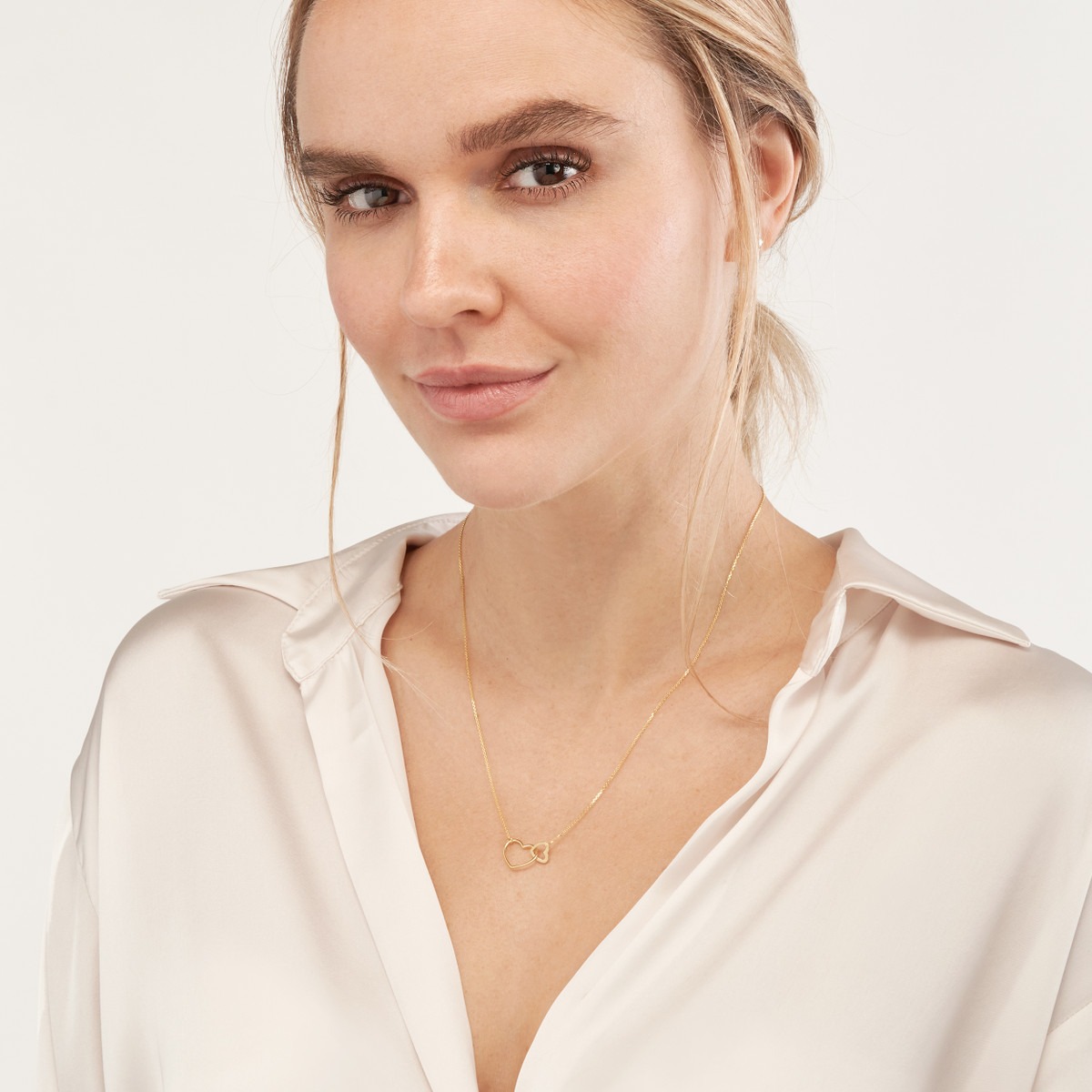 Aura By Martin Binder Interlocked Heart Necklace