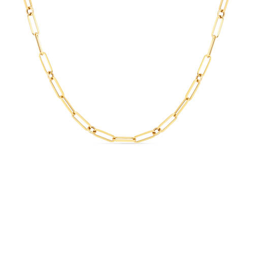 Roberto Coin Classics Yellow Gold Fine Paperclip Link Chain