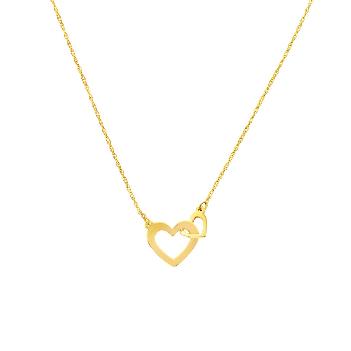 Aura by Martin Binder Mini Interlocked Heart Necklace