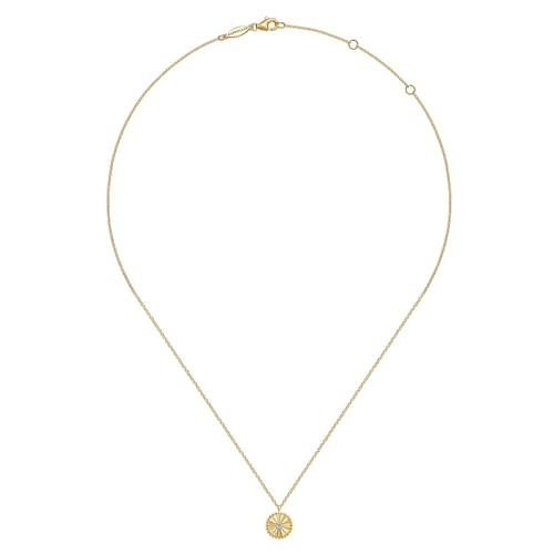 Gabriel & Co. Bujukan Diamond Cut Medallion Pendant Necklace (0.03 ct. tw.)