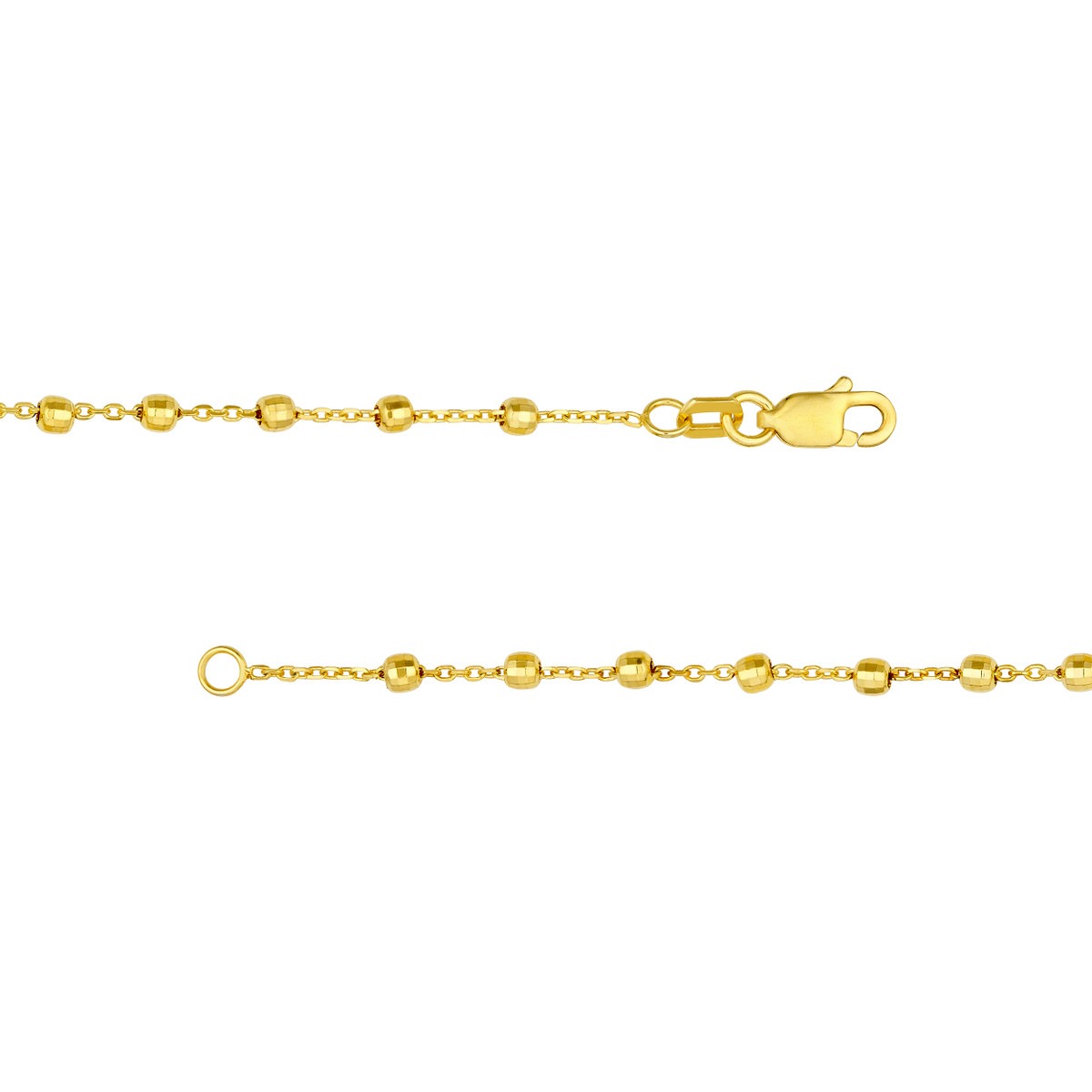 Aura by Martin Binder 2.5mm 18 Inch Bead Station Chain Necklace