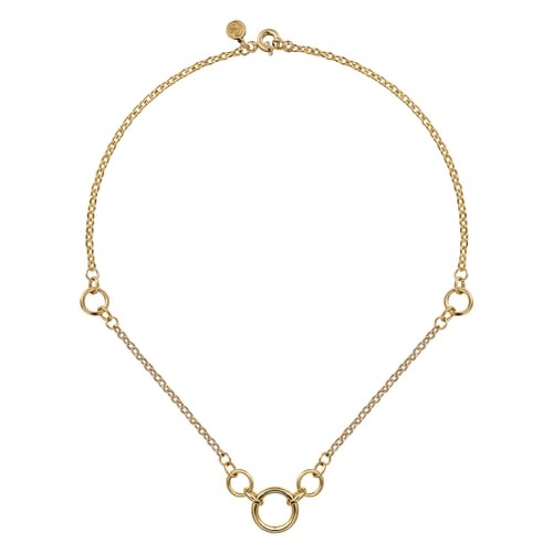 Gabriel & Co. Contemporary Hollow Tube Link Necklace