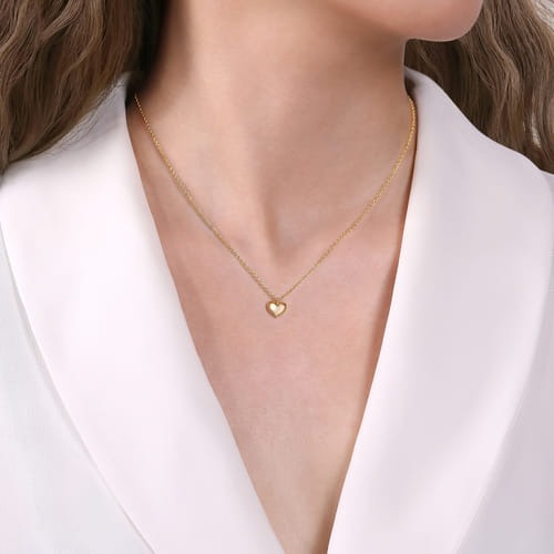 Gabriel & Co. Contemporary Puff Heart Pendant Necklace