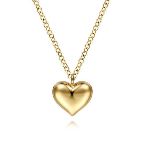 Gabriel & Co. Contemporary Puff Heart Pendant Necklace