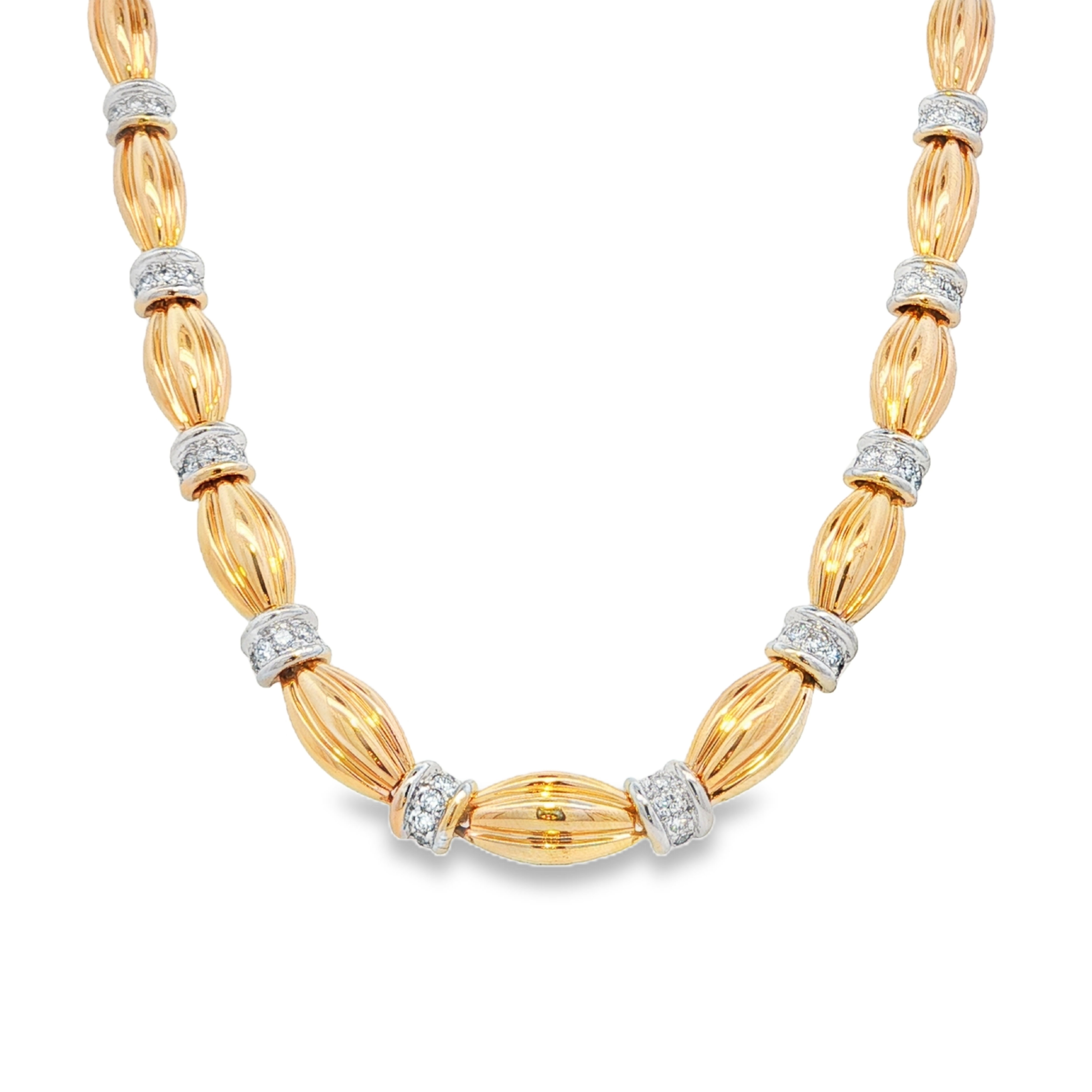 Estate by Martin Binder Two-Tone Gold Diamond Necklace