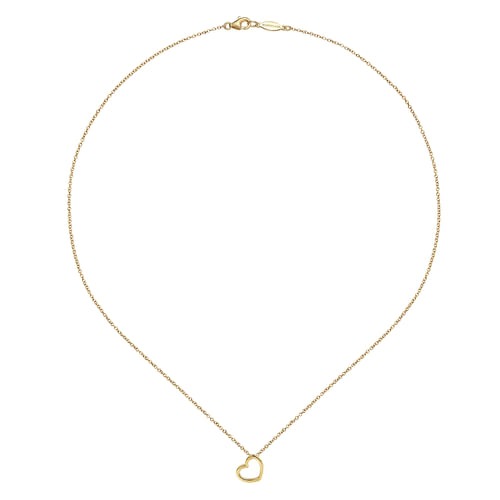 Gabriel & Co. Contemporary Tilted Heart Pendant Necklace