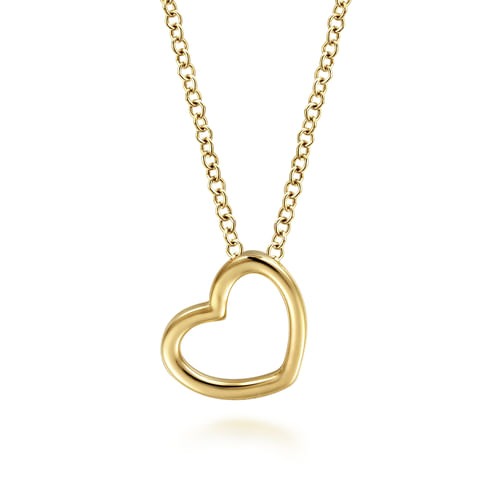 Gabriel & Co. Contemporary Tilted Heart Pendant Necklace