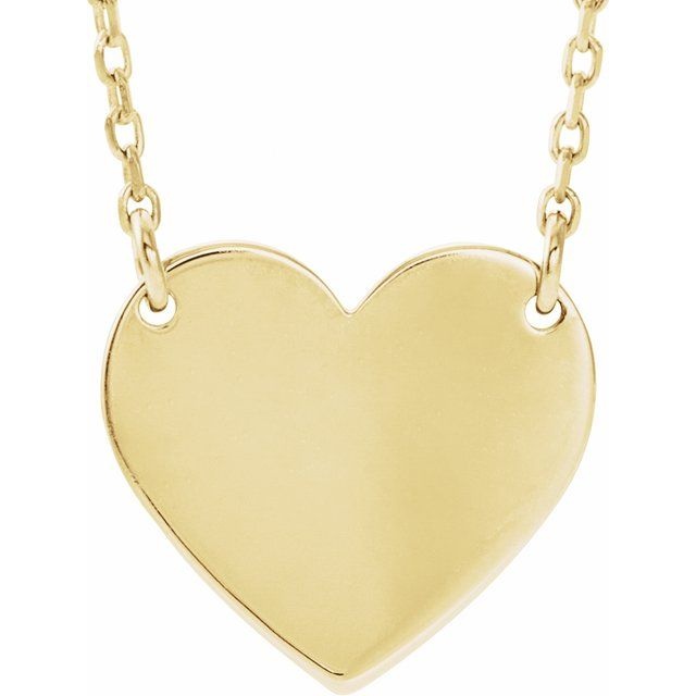 Aura by Martin Binder Engravable Heart Necklace