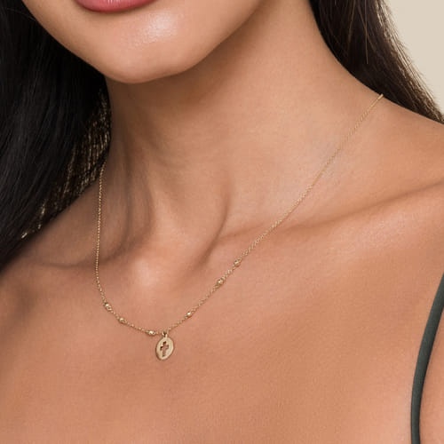 Gabriel & Co. Gaby Bujukan Cross Cutout Pendant Necklace