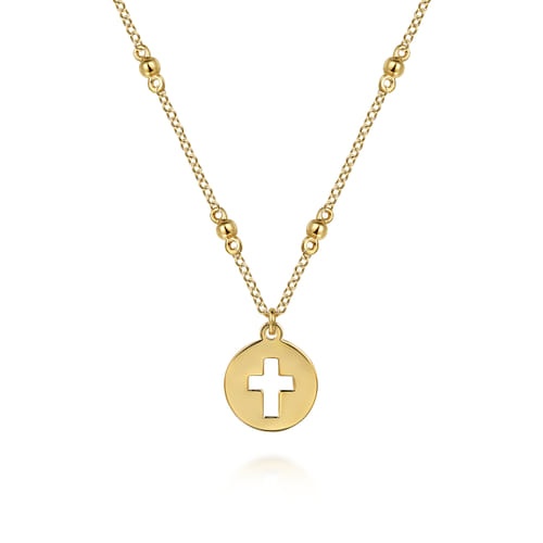 Gabriel & Co. Gaby Bujukan Cross Cutout Pendant Necklace