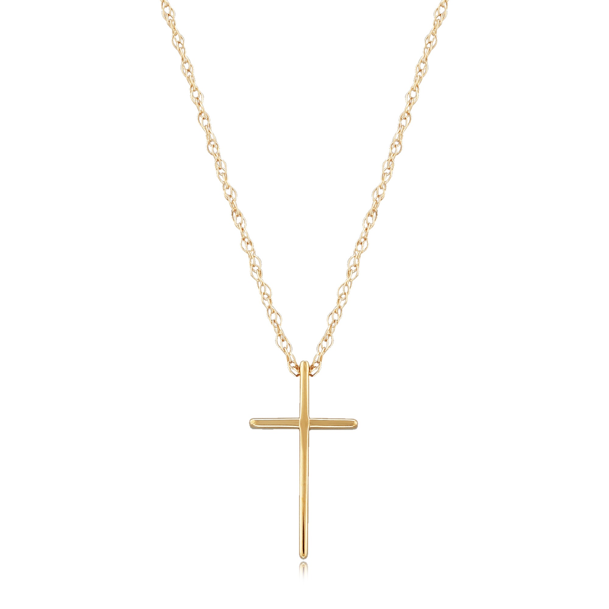 Aura By Martin Binder Yellow Gold Small Cross Necklace