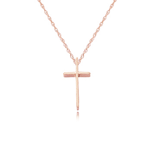 Aura By Martin Binder Rose Gold Small Cross Necklace