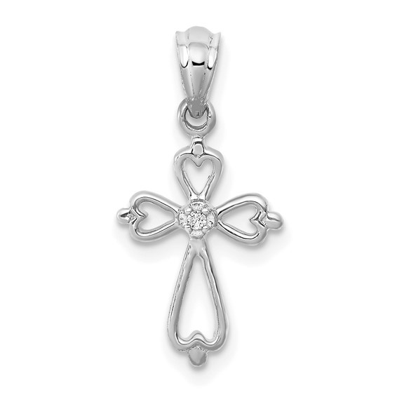 Aura by Martin Binder Diamond Accented Cross Pendant (0.01 ct. tw.)