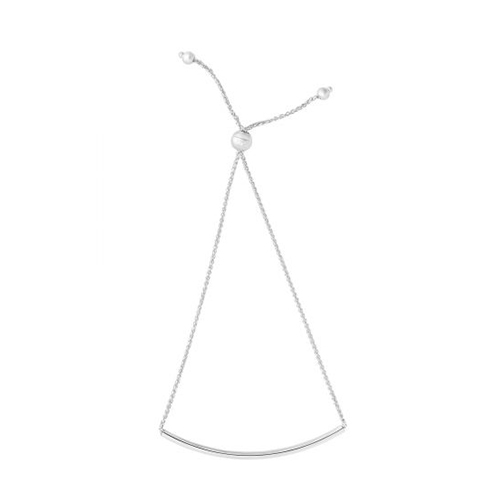Aura By Martin Binder White Gold Arched Bar Bolo Bracelet