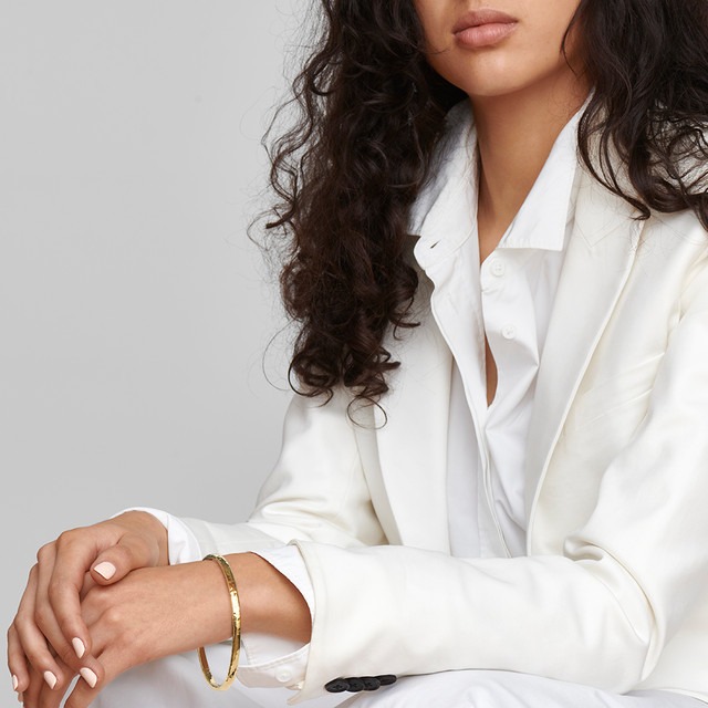 Ippolita Classico Hammered Flat Bangle Bracelet