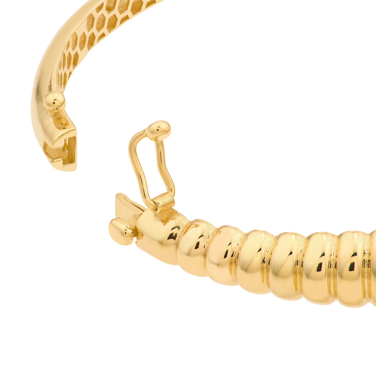 Aura By Martin Binder Graduated Ribbed Bangle Bracelet