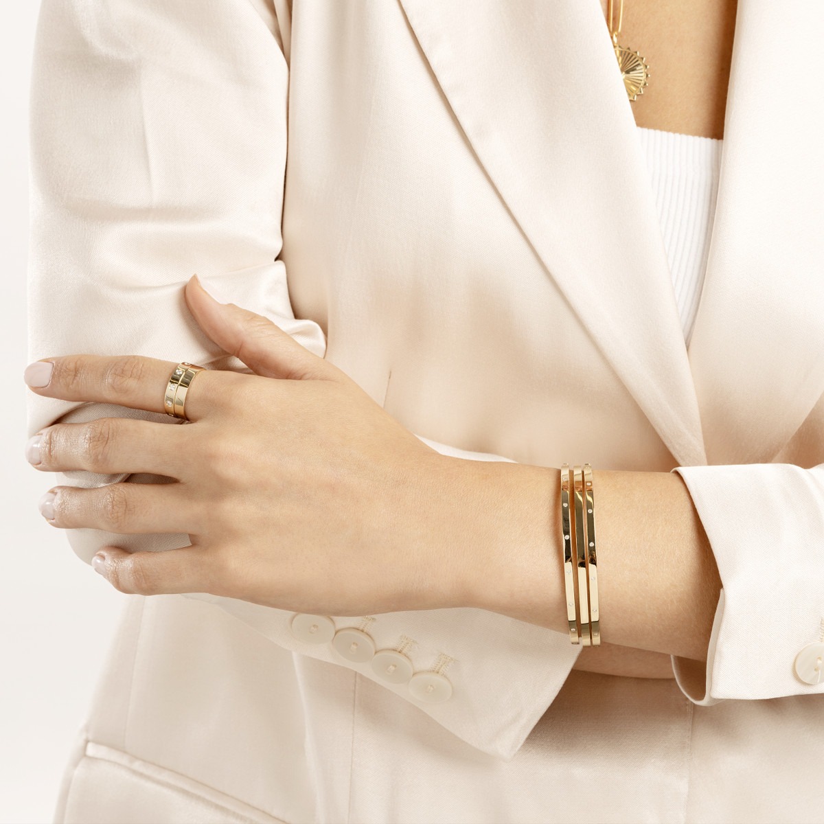 Aura By Martin Binder Diamond Square Bangle Bracelet