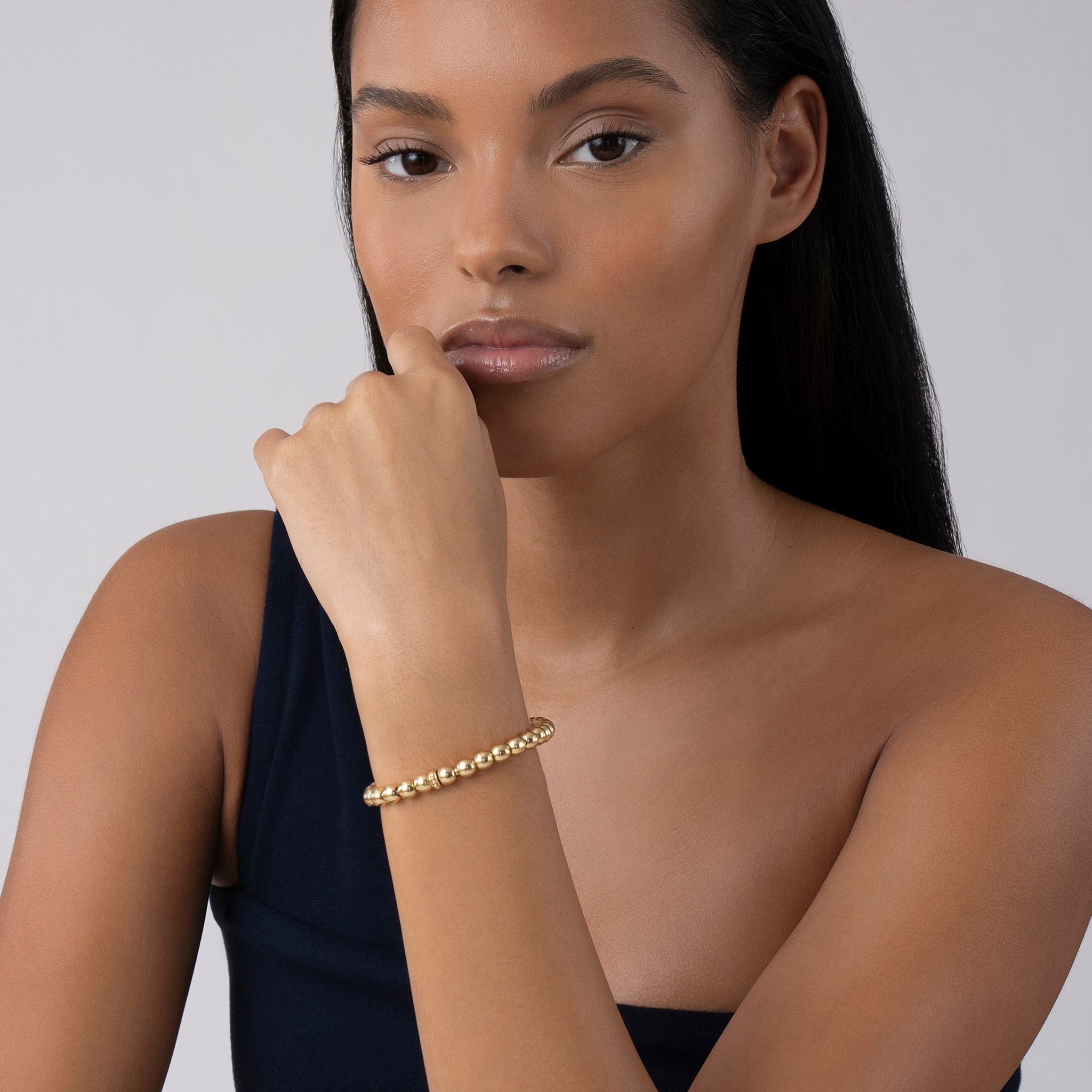 LAGOS Caviar Gold 6mm Stretch Bracelet