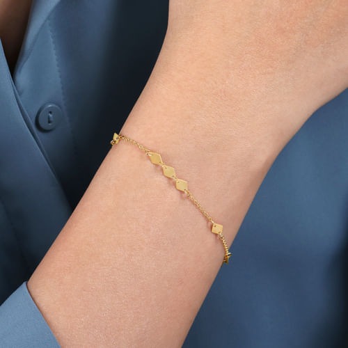 Gabriel & Co. Contemporary Rhombus Stations Bracelet