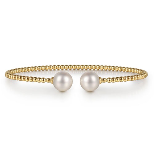 Gabriel & Co. Bujukan Pearls Split Bangle Bracelet