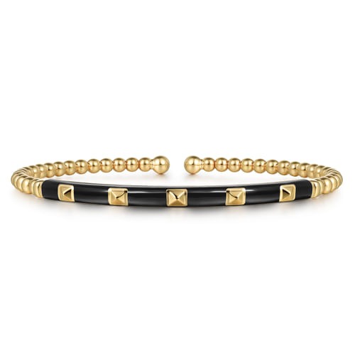 Gabriel & Co. Bujukan Beads & Pyramids Split Bangle Bracelet