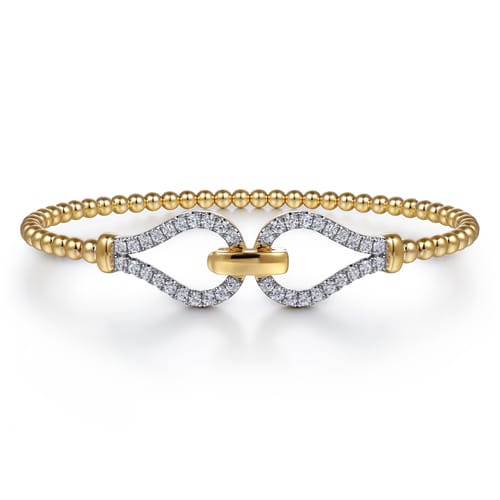 Gabriel & Co. Bujukan Beads & Diamond Split Bangle Bracelet