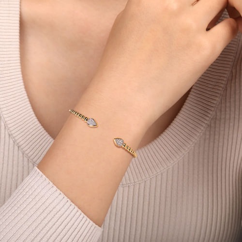 Gabriel & Co. Bujukan Pave Diamond Split Bangle Bracelet