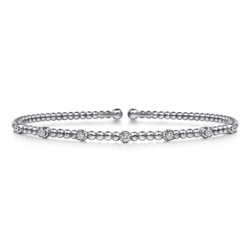Gabriel & Co. Bujukan Diamond Stations Bangle Bracelet (0.21 ct. tw.)