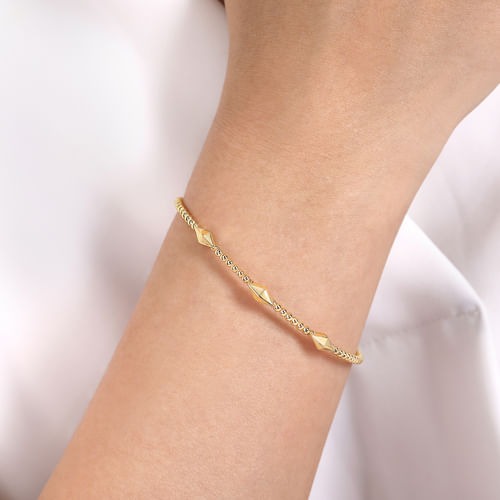 Gabriel & Co. Bujukan Gold Pyramid Stations Bracelet
