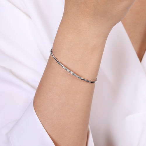 Gabriel & Co. Bujukan Diamond Bar Split Bangle Bracelet