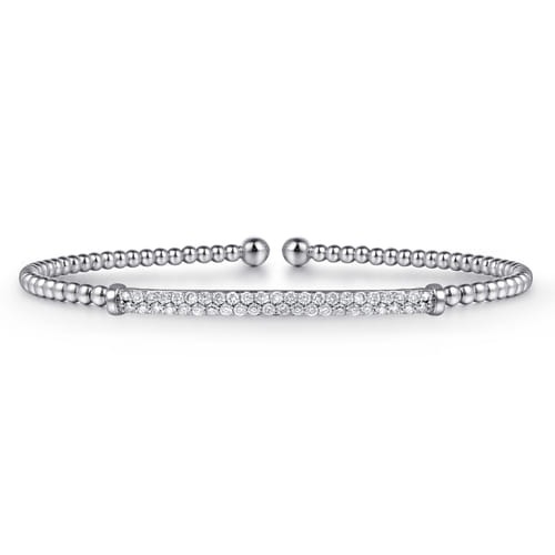 Gabriel & Co. Bujukan Diamond Bar Split Bangle Bracelet