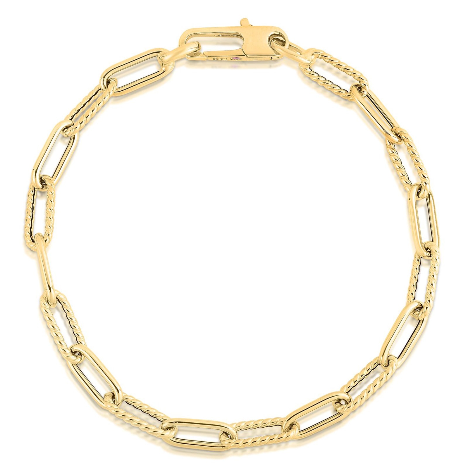 Roberto Coin Designer Gold Paperclip Bracelet