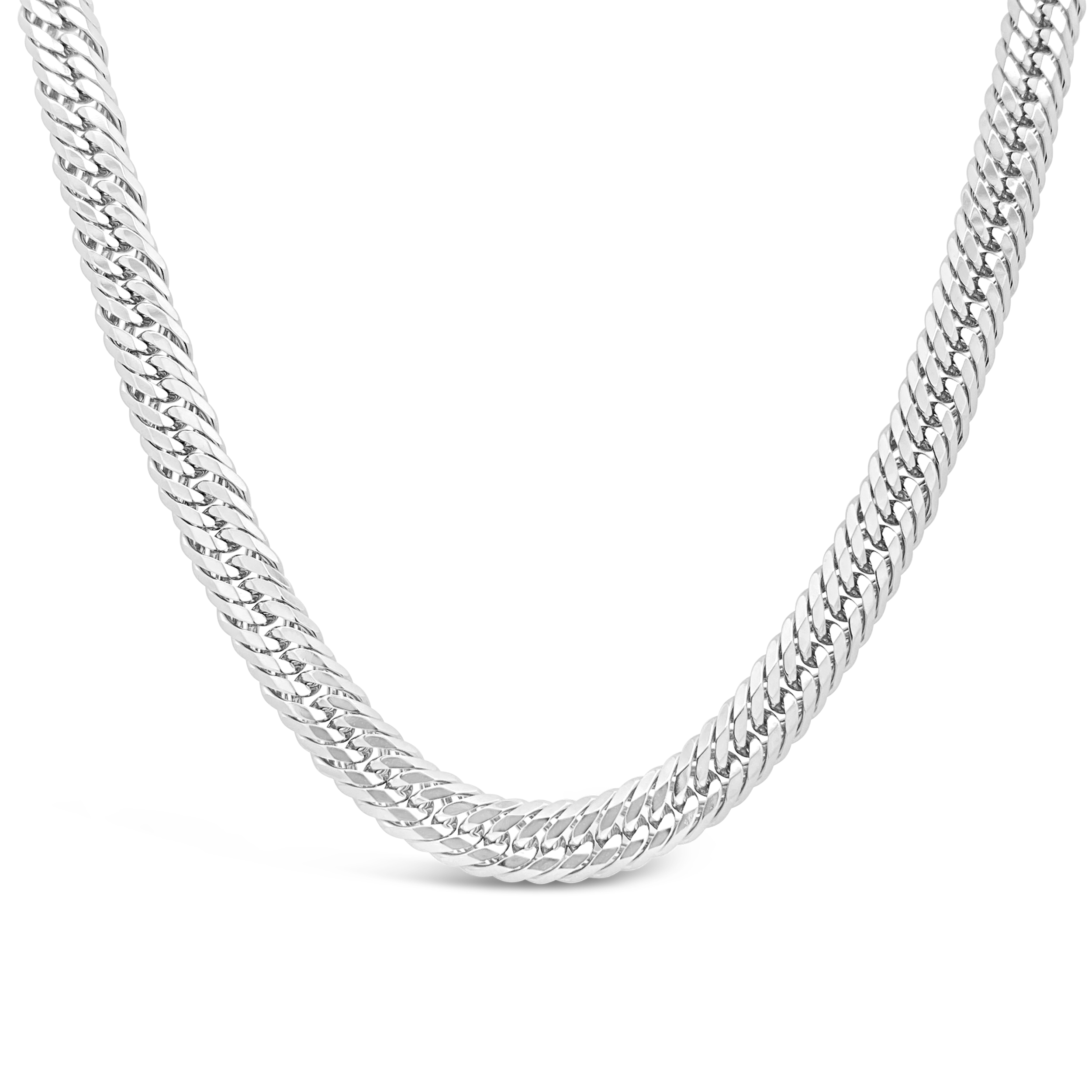 Aura By Martin Binder Platinum 5.85mm 12 Cut Link Chain Necklace
