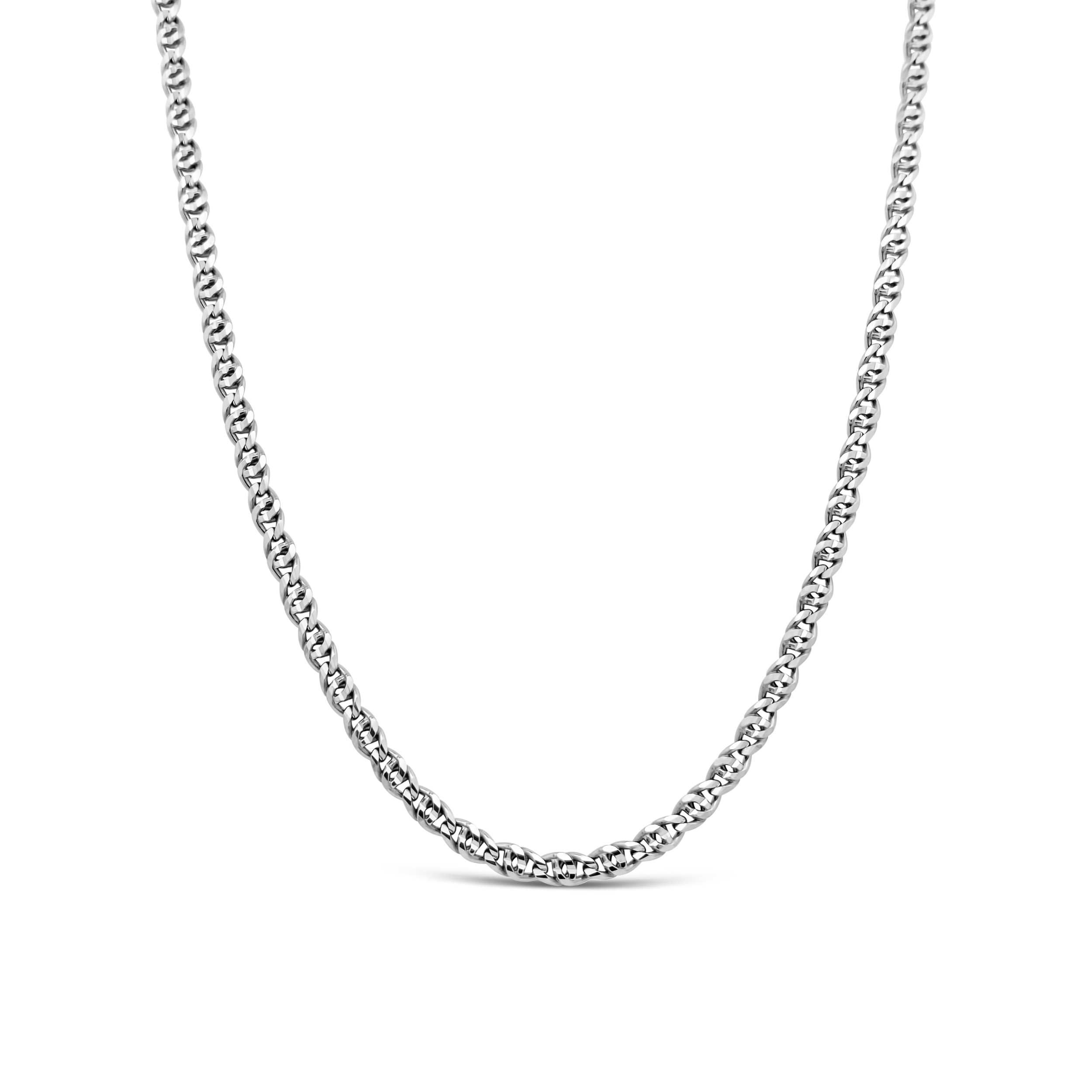 Aura by Martin Binder Platinum 0.8mm Anchor Chain Necklace