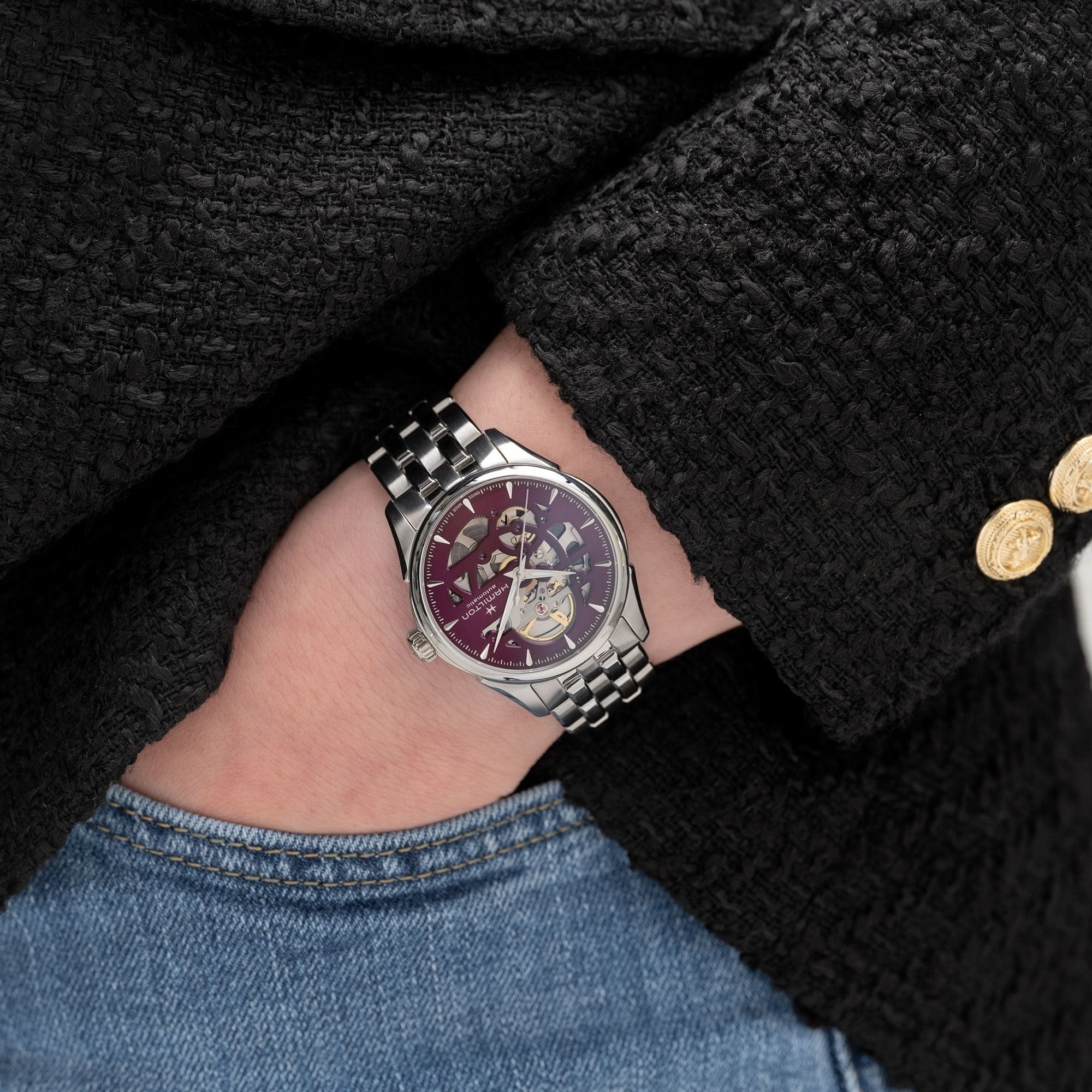 Hamilton Jazzmaster Skeleton Lady Auto Wristwatch
