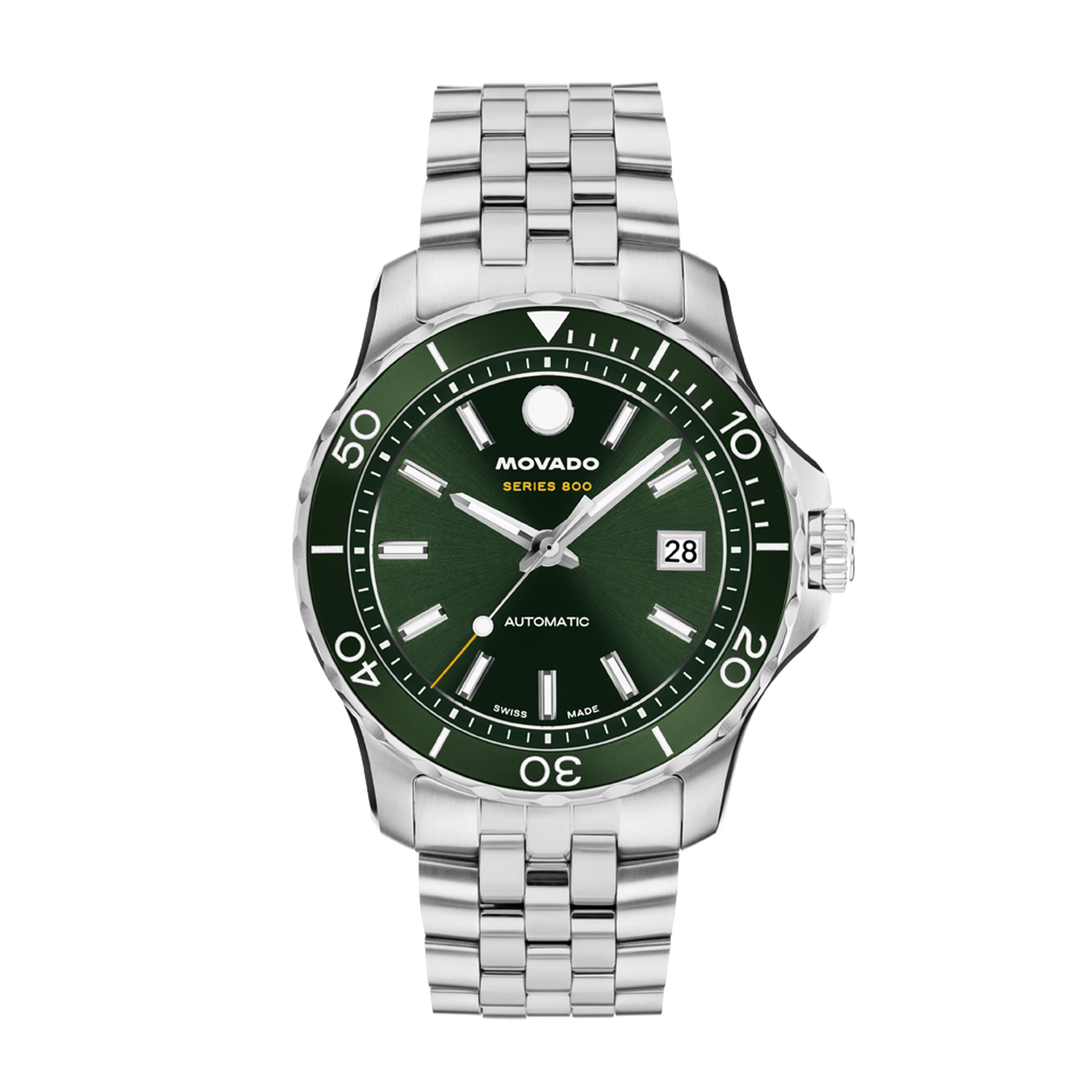 Movado Series 800 Auto Green Wristwatch