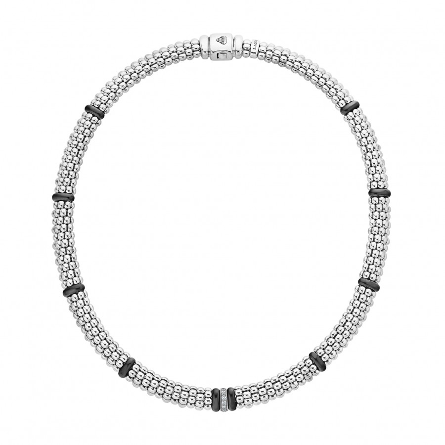 Lagos Black Caviar Diamond Necklace