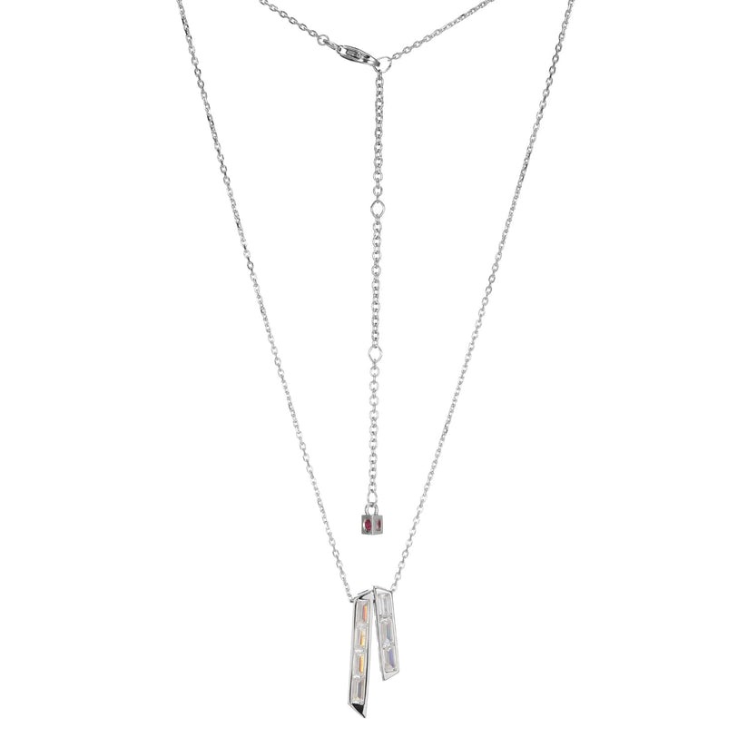 Elle Baguette Bar Drop Necklace
