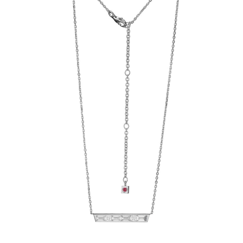 Elle Baguette Bar Necklace