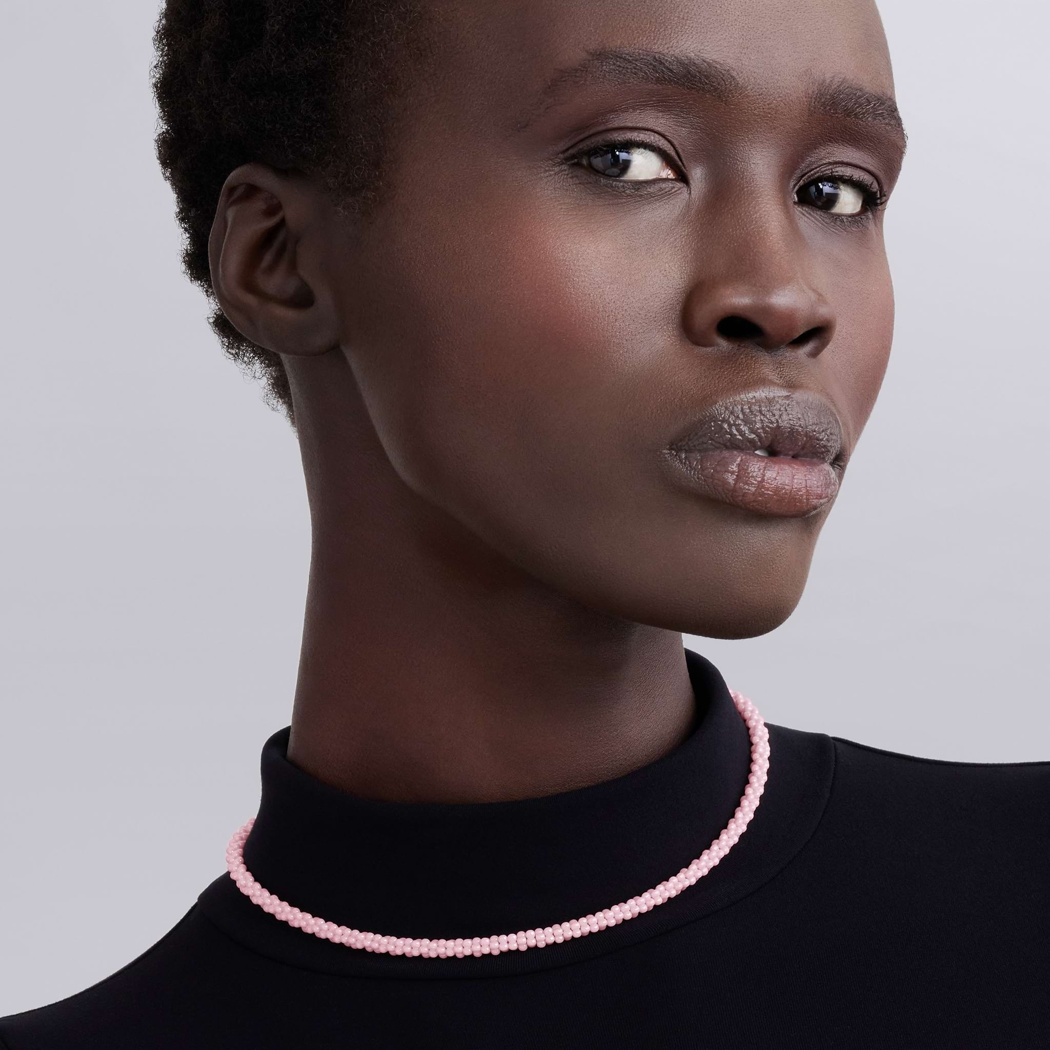 Lagos Pink Caviar Ceramic Beaded 5mm Necklace