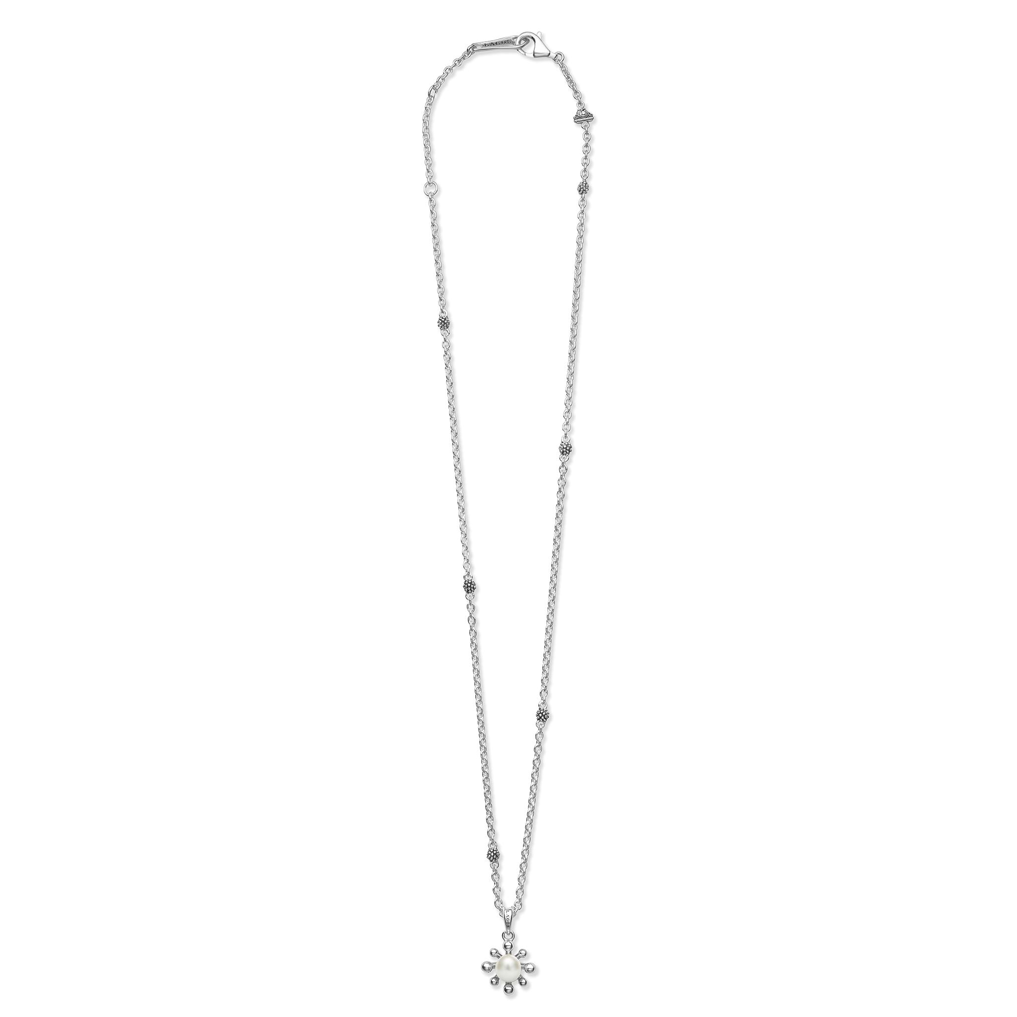 Lagos Luna Fleur Pearl Pendant Necklace
