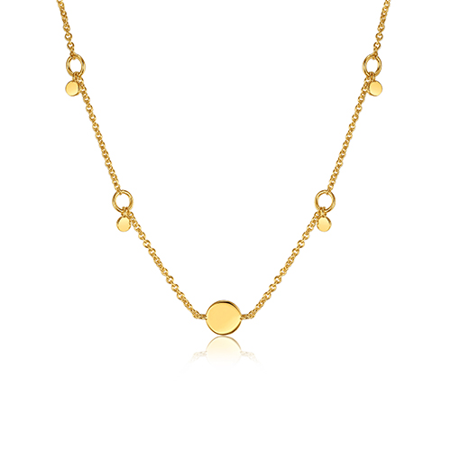 Ania Haie Geometry Class Drop Discs Necklace
